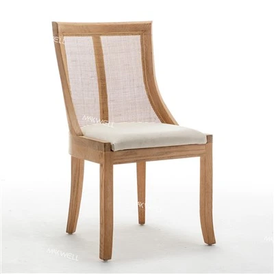 Ghế sự kiện lưng mây gỗ nguyên khối